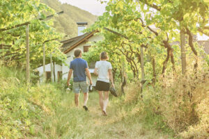 Marion und Martin am Weingut Pranzegg